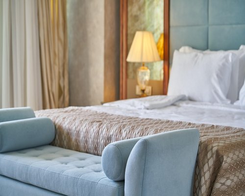 Perth hotel suite with a comfortable console and media area